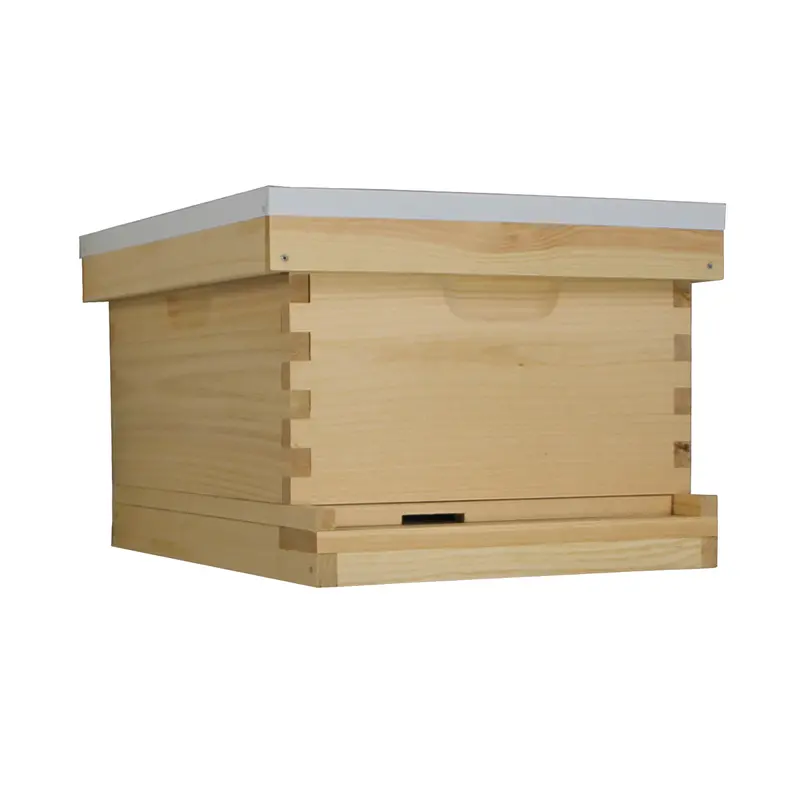 10-Frame Fully Assembled Langstroth Hive Kit – Single Deep Brood Box, Amish-Built With Frames & Wax-Coated Foundations 1
