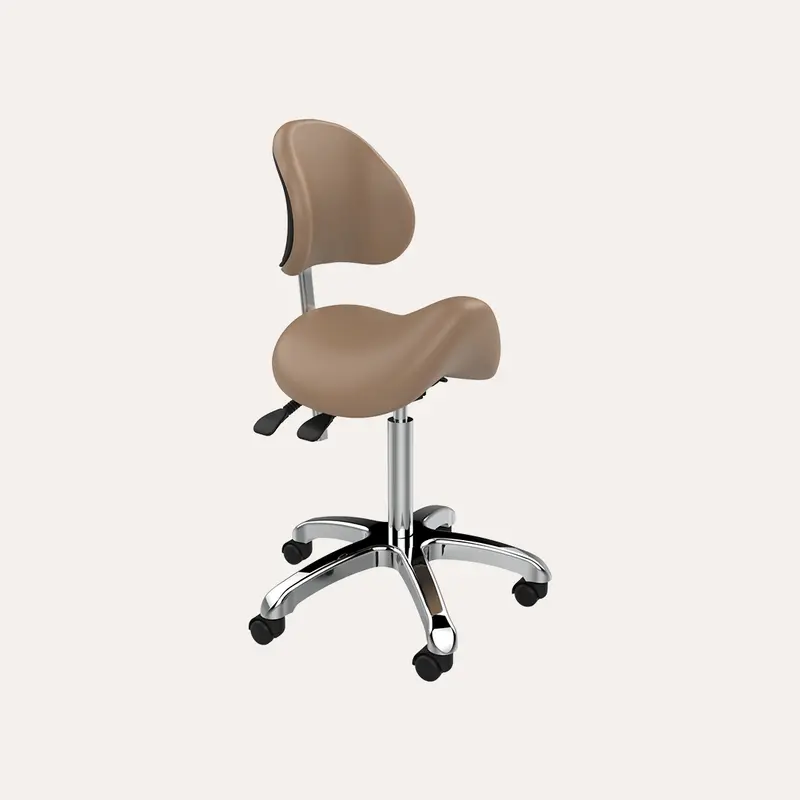 1025A Saddle-Style Adjustable Stool With Lumbar Support 4