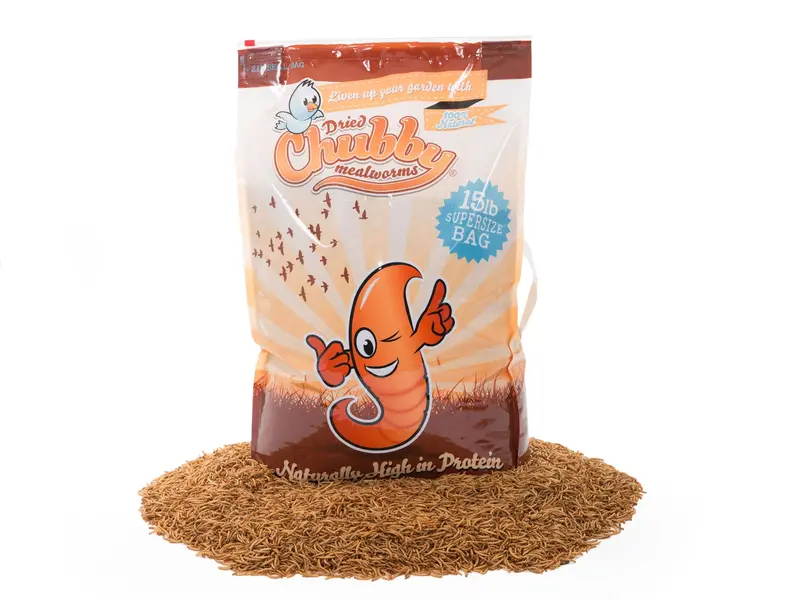 15-Pound Value Pack Of High-Protein Dried Mealworms For Poultry & Insectivores 1
