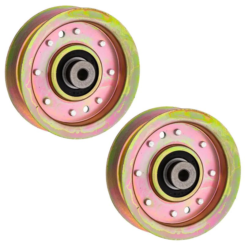 2-Pack Flat Idler Pulley Kit For Ayp, Poulan Pro, And Husqvarna Mowers (173901, 532173901, 156493, 532156493) 1