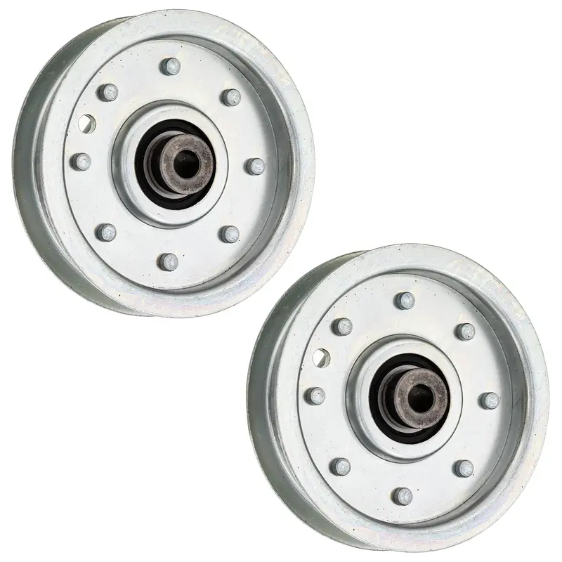 2-Pack Flat Idler Pulley Set For Cub Cadet, Craftsman, And Columbia – Includes 756-0627, 756-0627D, 956-0365, And 756-0627B 1