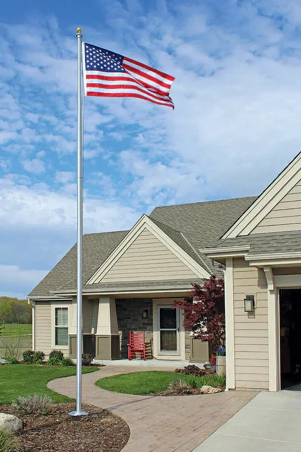 25-Foot Commercial Aluminum Flagpole – 4-Section, Ups-Deliverable & Usa-Made 1