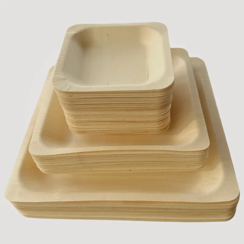 7×7 Inch Eco-Conscious Square Wooden Plate – 300-Pack 1