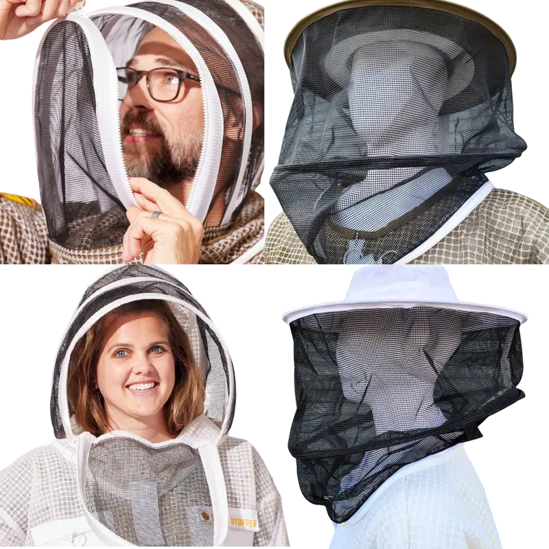 Adjustable Round Or Fencing Beekeeping Veil – Lightweight Protection 1