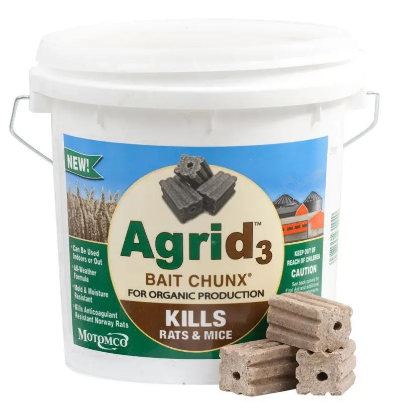 Agrid3 Rodent Bait Chunx – Peanut-Based Formula (4 Lb Pail) 1