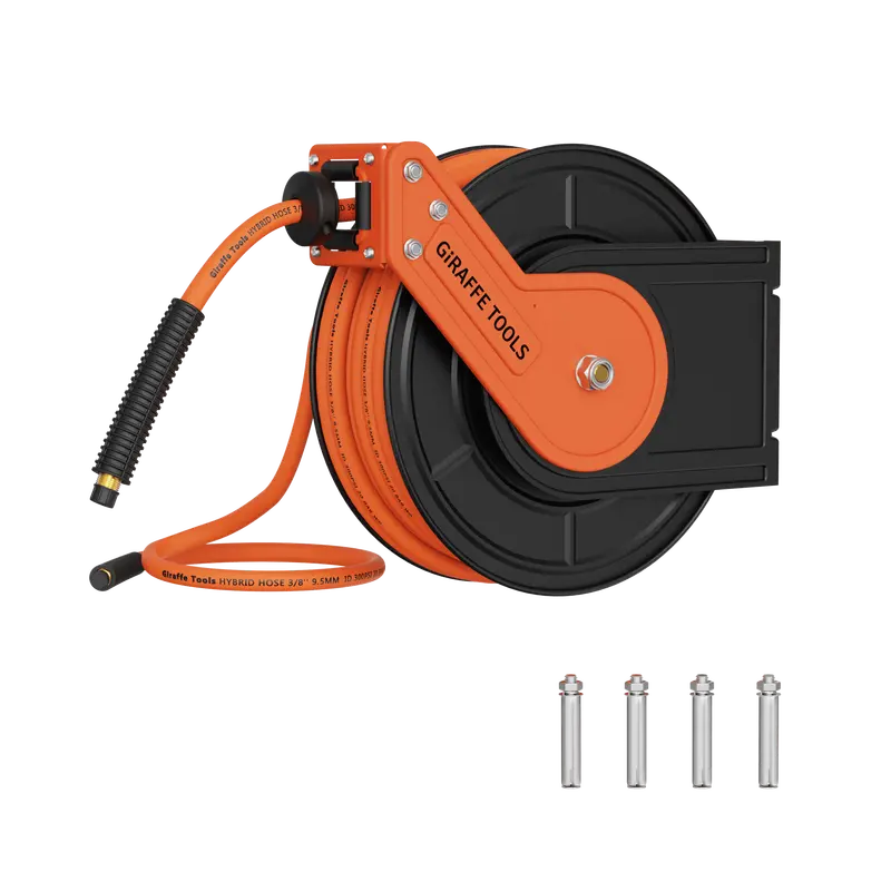 Alloy Steel Retractable Air Hose Reel – 3/8" X 25Ft Or 50Ft 1