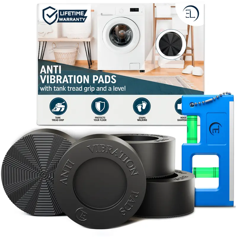 Anti-Vibration Floor Pads With Tank-Tread Surface Grip 1