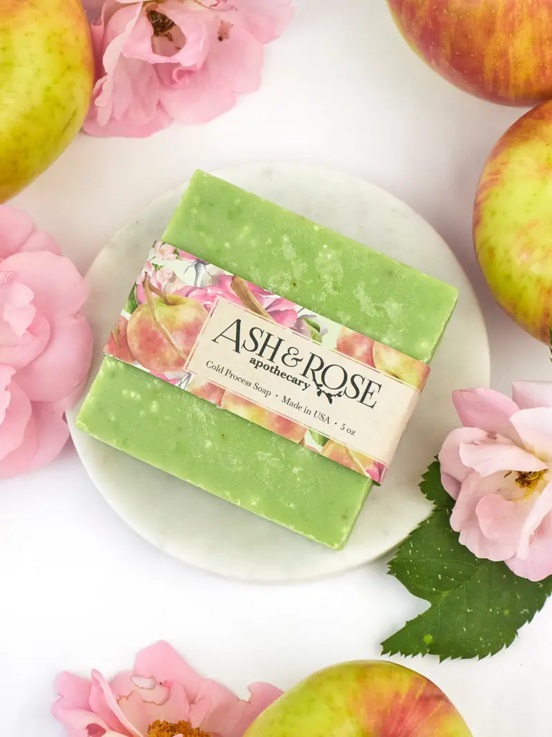 Apple Rose Exfoliating Soap Bar – Natural Scrub & Aromatherapy 1