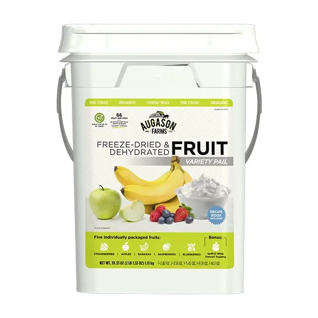 Assorted Freeze-Dried & Dehydrated Fruit Pail – 86 Servings 1