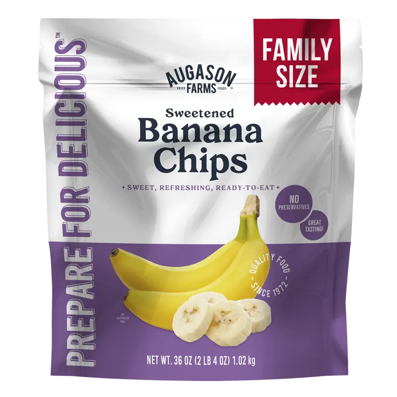 Banana Chips – Family-Size Pouch, 34 Servings 1