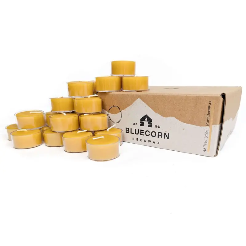 Beeswax Tea Light Candles – Pure Wax, Clean Flame, Compact Size 2