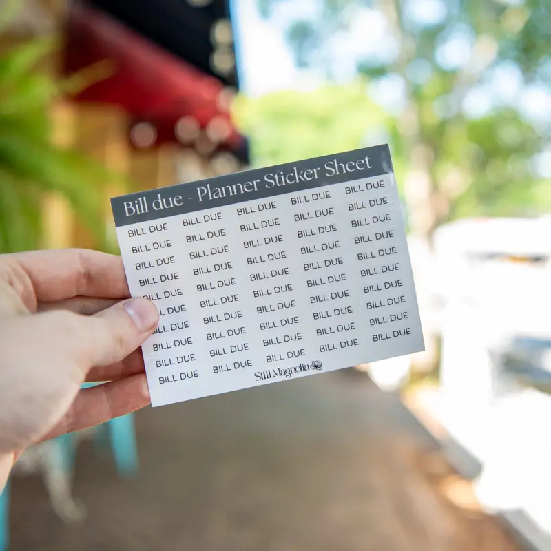 Bill Due Reminder – Budget & Finance Sticker Sheet 1