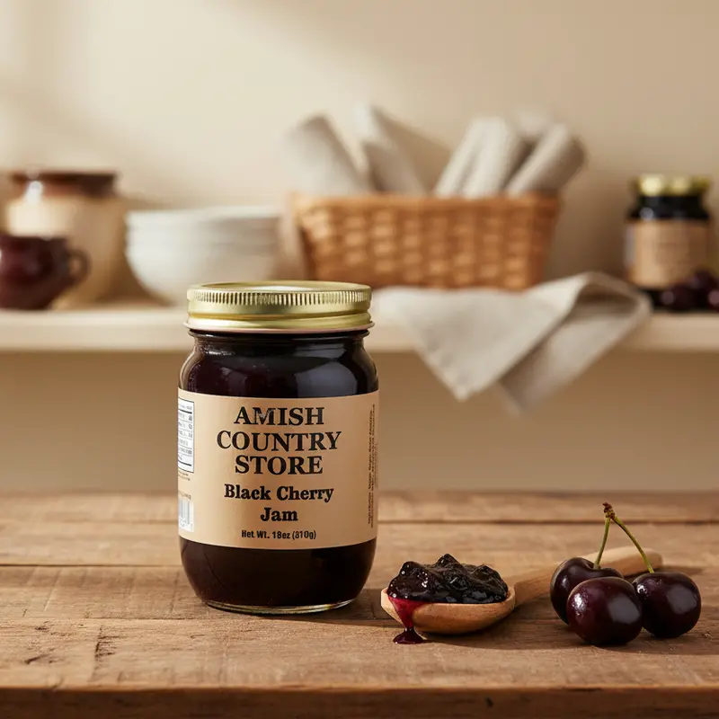 Black Cherry Jam – Deep Fruit Flavor, 18 Oz 1