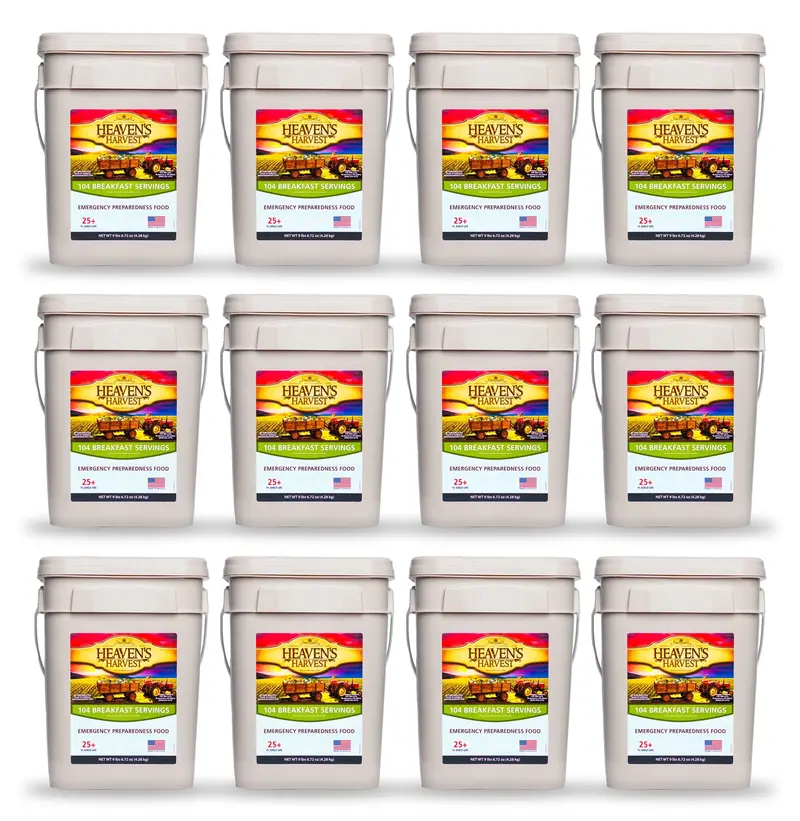 Breakfast Survival Pack – 12-Can Emergency Bucket 1