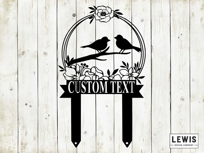 Custom Bird-Themed Metal Garden Stake – Handcrafted Outdoor Decor 1