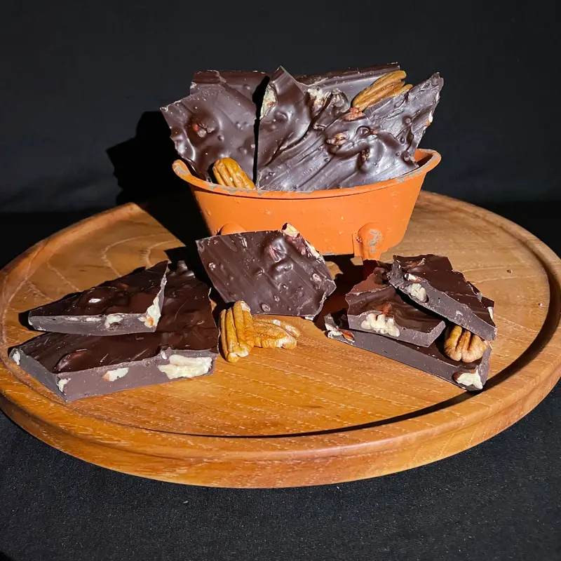 Dark Chocolate Pecan Bark – 8 Oz Gourmet Treat 1