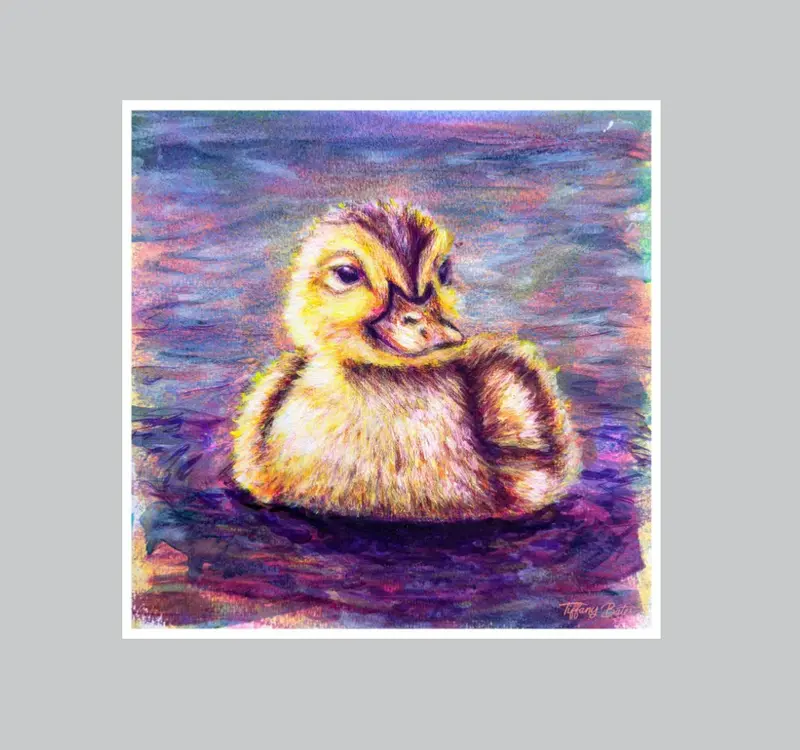 Darling Duckling – Miniature Fine Art Print – 8" X 8" 1