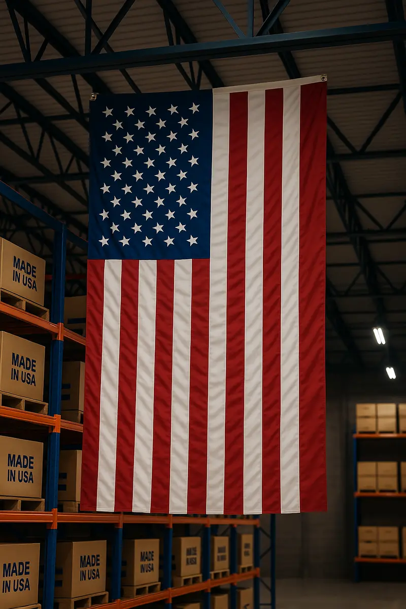 Double-Sided Vertical American Flag – Optimized For Pole Or Wall Mounting 1