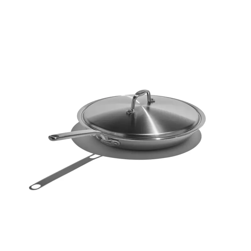 Eater X Heritage Steel 12-Inch Chef’S Fry Pan With Glass Lid 1