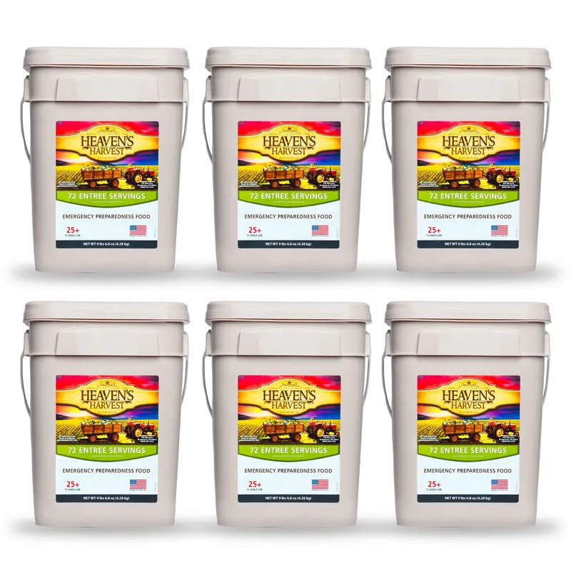 Emergency Entree Food Bucket – 6-Pack Survival Meal Kit 1