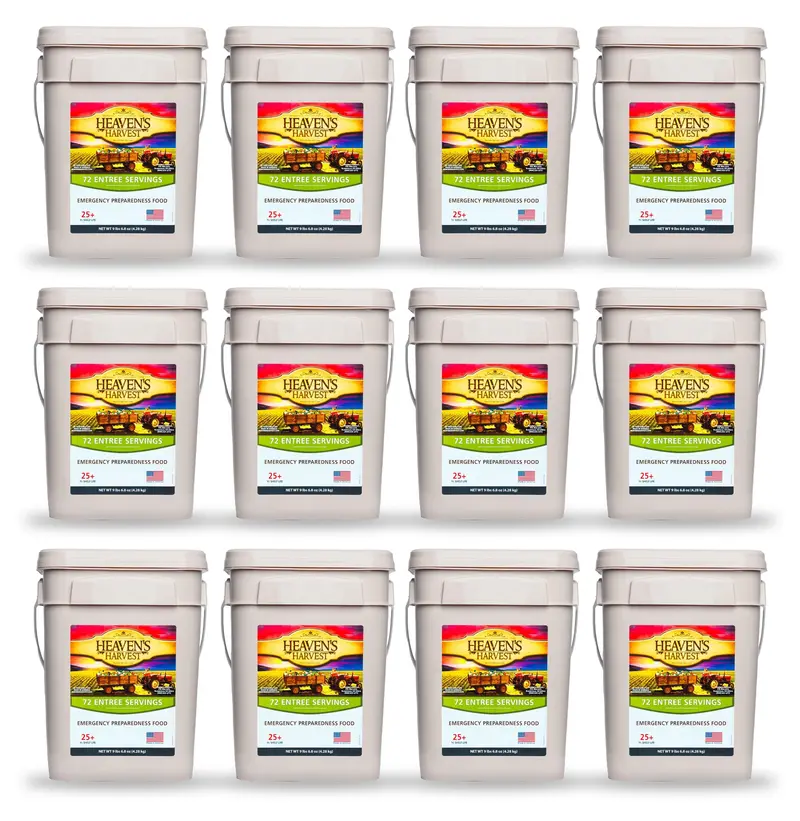Entree Survival Pack – 12-Can Emergency Meal Bucket 1