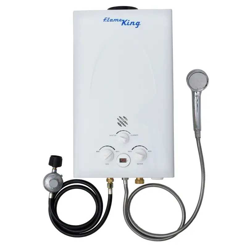 Flame King Portable Tankless Propane Shower – 10L Outdoor Camping Heater (68,000 Btu) 1