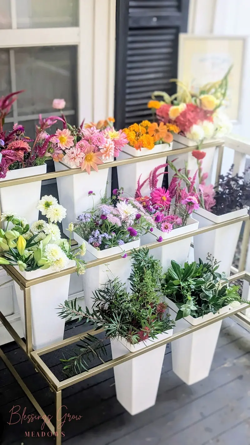 Flower Display Stand Rental With Buckets – Local Pickup In Metter, Ga 1
