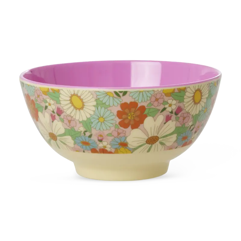 Flower Power Printed Melamine Medium Serving Bowl (23.7 Oz) 1