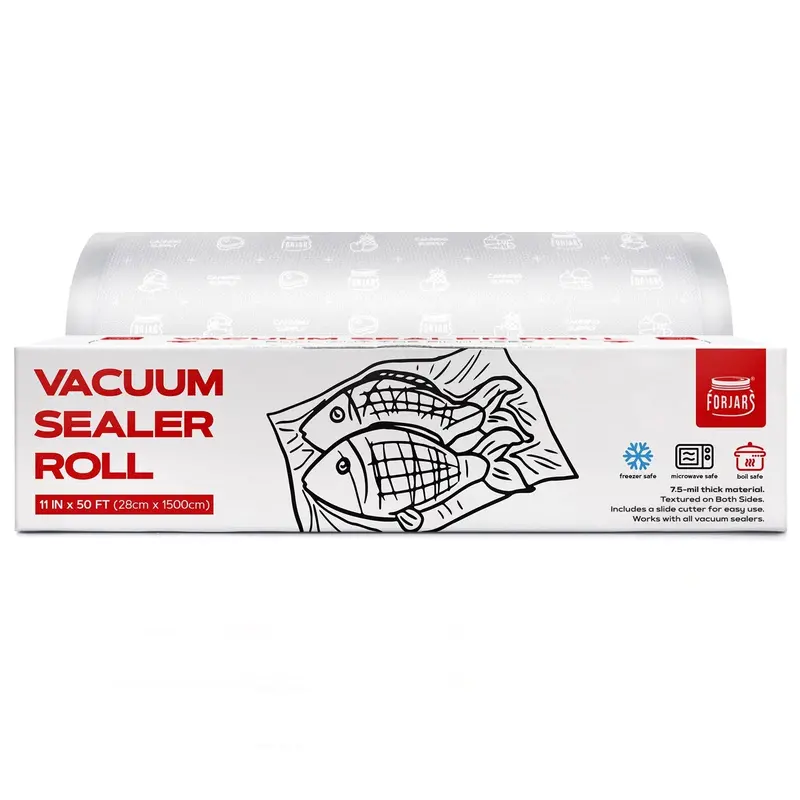 Forjars® 11-Inch Vacuum Sealer Roll – Dual-Textured, 7.5 Mil Thickness 1