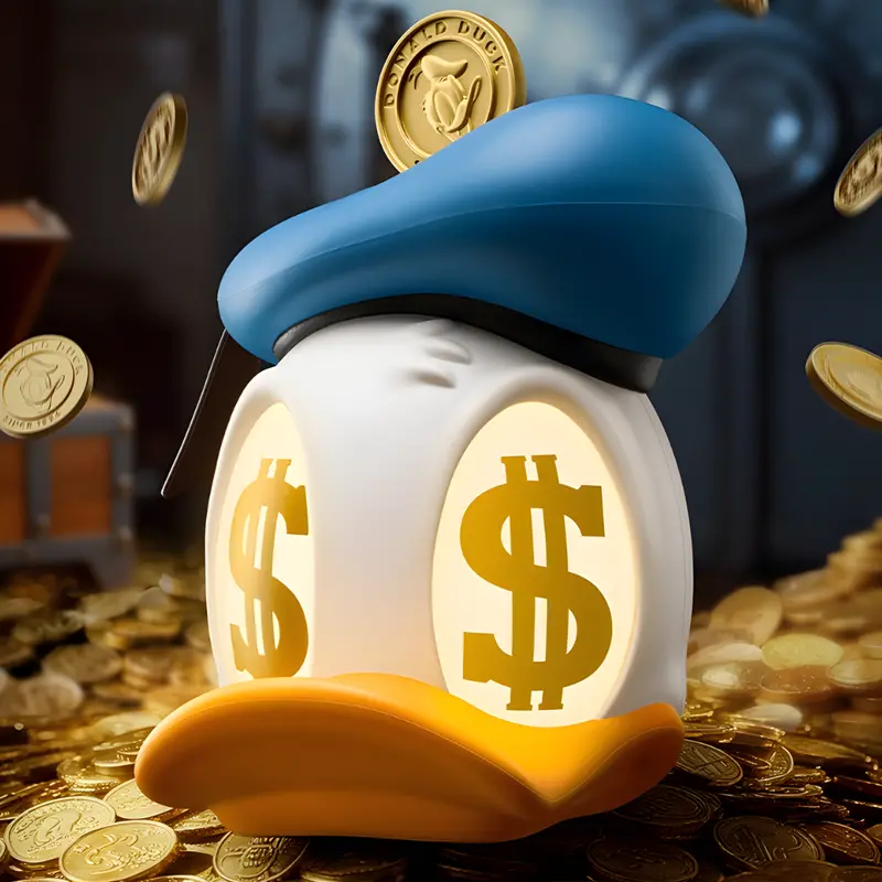 Fortune Duck Led Night Light – Rotating Lucky Charm Lamp 1