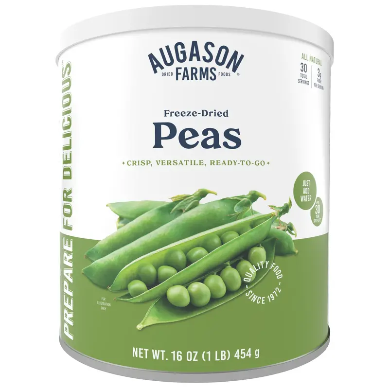 Freeze-Dried Peas – Shelf-Stable Emergency Food Supply (30 Servings Per Can) 1