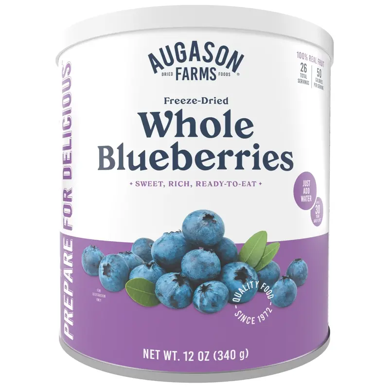 Freeze-Dried Whole Blueberries – 26-Serving Can 1