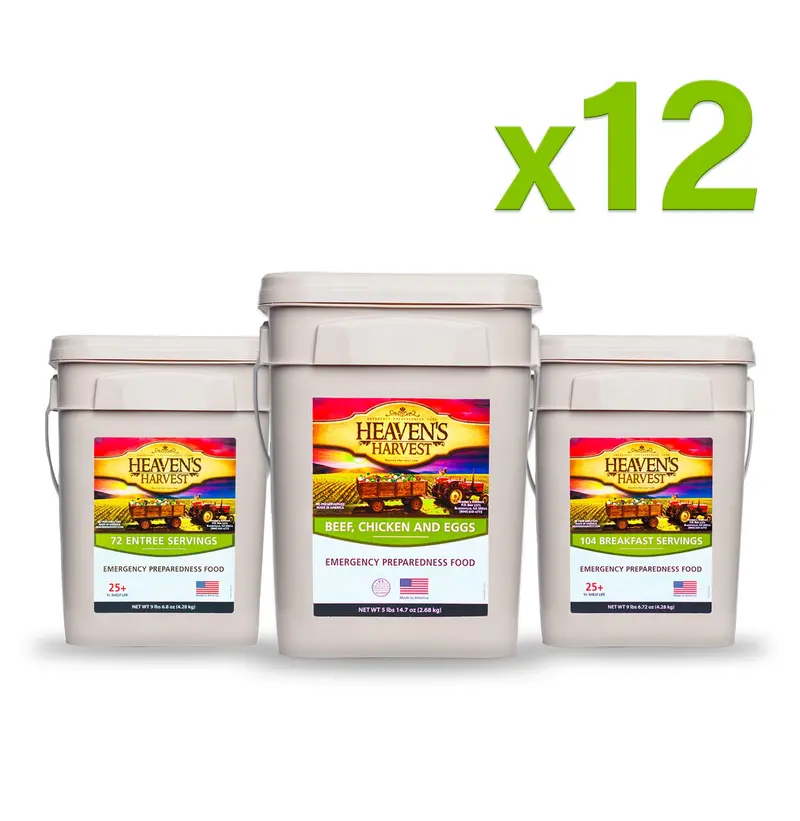 Full-Year Emergency Food Kit – Breakfast, Entrées & Protein Combo 1