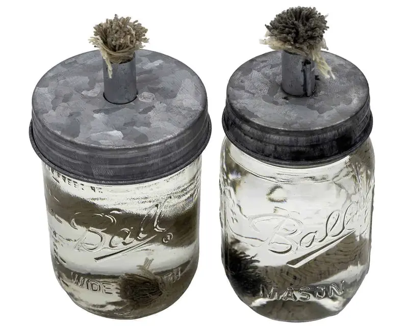 Galvanized Metal Tiki Torch Lid For Mason Jars 1