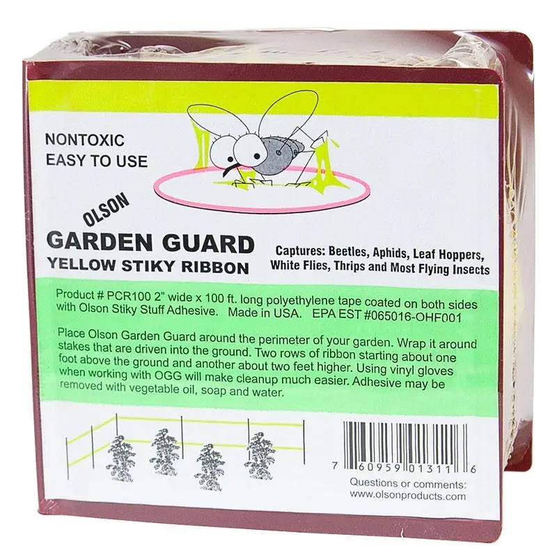 Garden Guard Yellow Sticky Insect Ribbon – 2" X 100' Roll 1