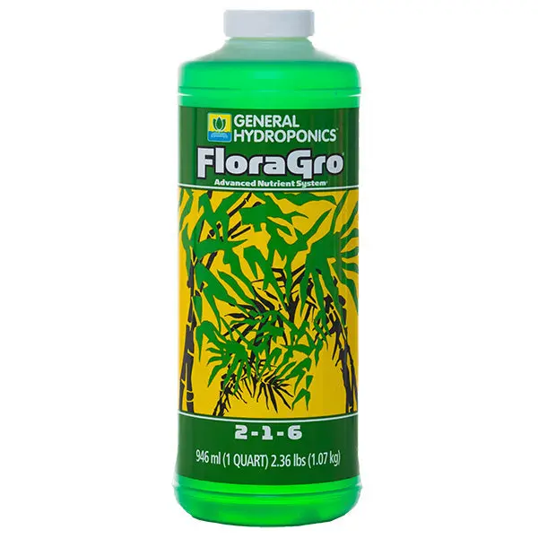 General Hydroponics Floragro Growth Formula (2-1-6) – 1-Quart Bottle 1
