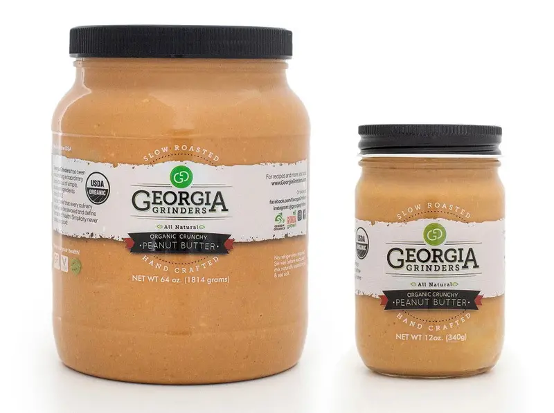Georgia Grinders Organic Crunchy Peanut Butter — 64 Oz Bulk Tub 1