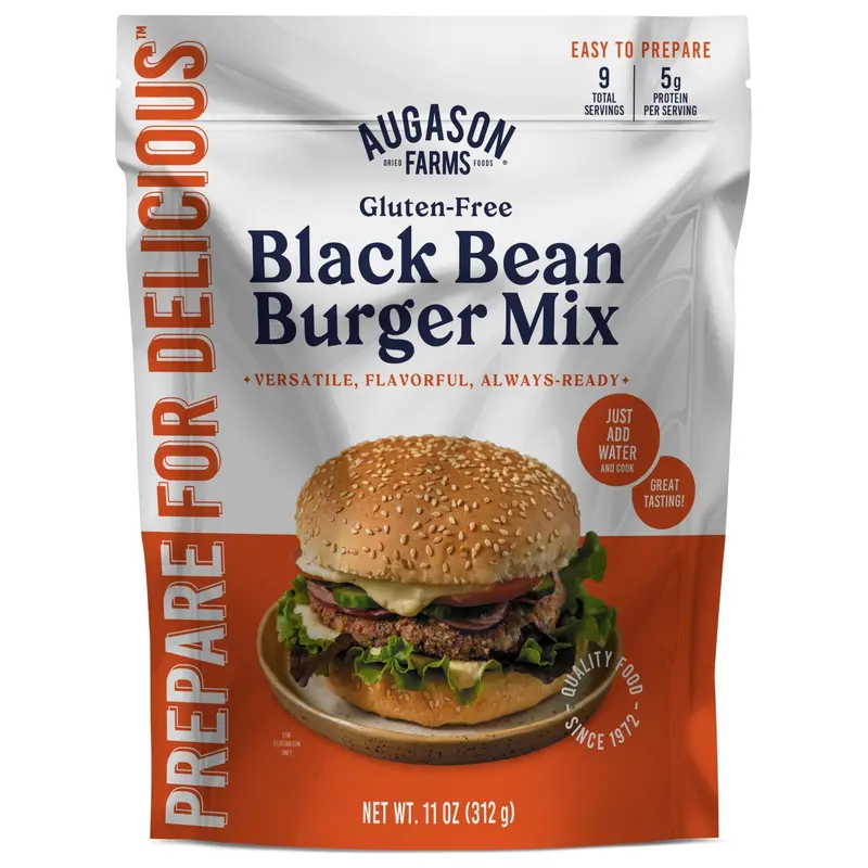 Gluten-Free Black Bean Burger Mix – 9-Serving Pouch 1