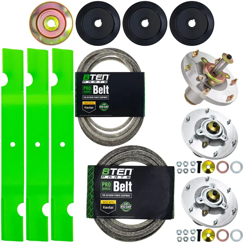 Grasshopper Mk1015205 Deck Service Kit – Spindles, Blades & Drive Belts 1