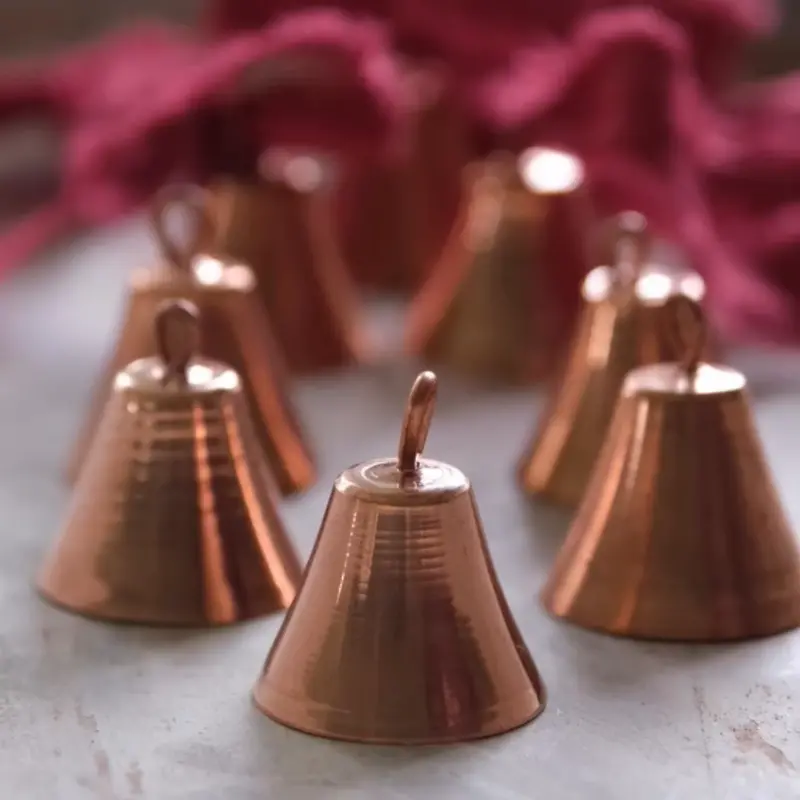 Hand-Cast Copper Mantra Bell For Meditation 1