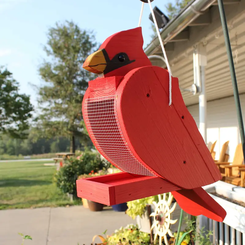 Handcrafted Wooden Bird Feeder – Amish-Made Avian Decor (Multiple Designs) 2