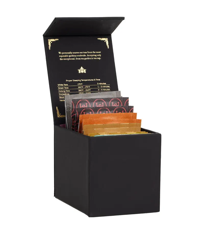 Harney & Sons Herbal & Decaf Teabag Sampler – Black Gift Box 1