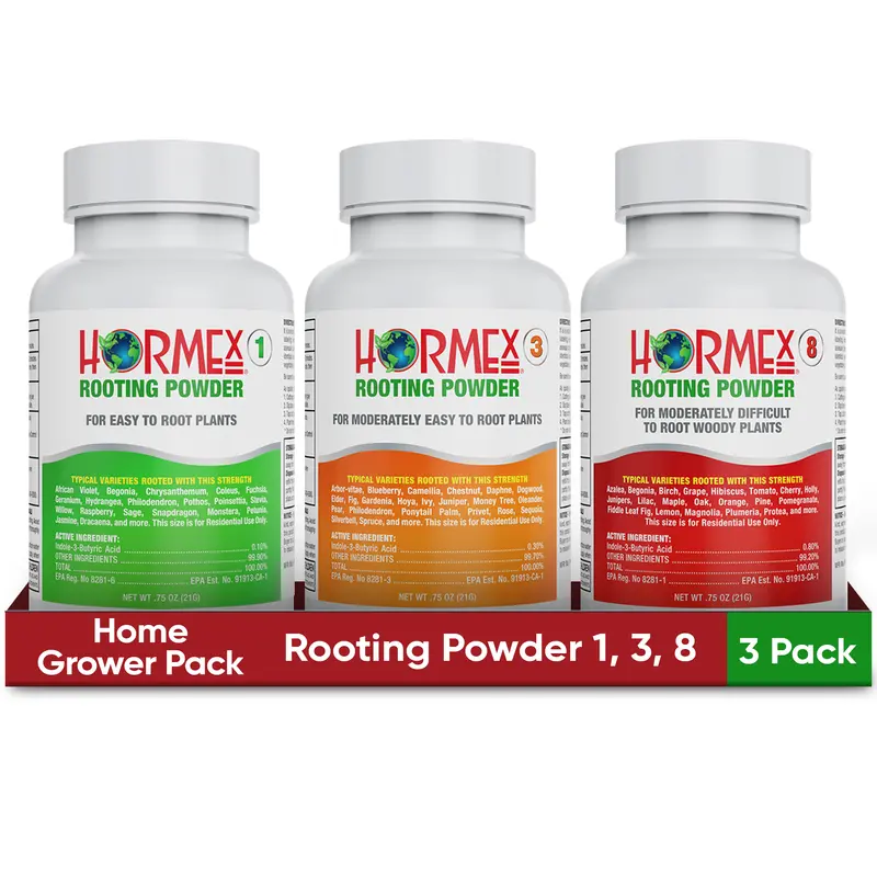 Hormex Rooting Powder Combo Pack #1, #3, #8 – Full Spectrum Hormone Set 1
