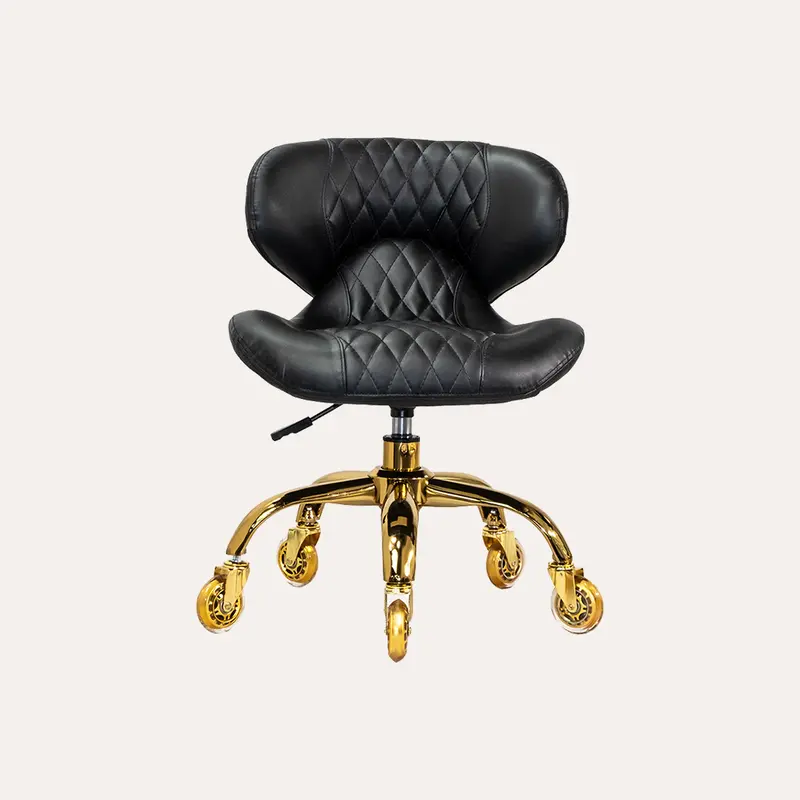 Hugo Pedicure Stool With Gold-Finished Casters 1