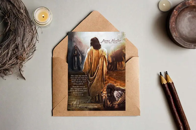 Jesus The Healer – Uplifting Christian Greeting Card 1