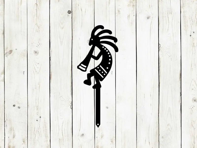 Kokopelli Yard Stake – Southwestern-Inspired Metal Garden Art & Wall Decor 1