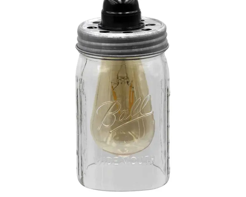 Led-Compatible Lighting Lid For Mason Jar Lamp Projects 7