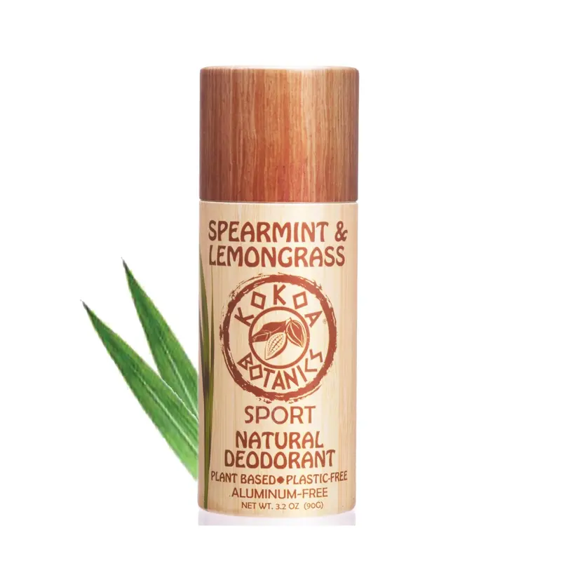 Lemongrass & Spearmint Sport Deodorant – Plastic-Free, Aluminum-Free 3.2 Oz 1