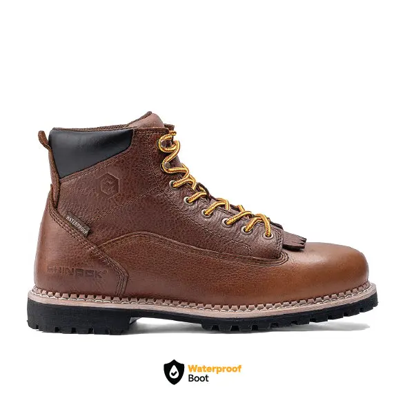 Logger Waterproof Men’S Work Boot – 6-Inch Brown Rugged Construction 1