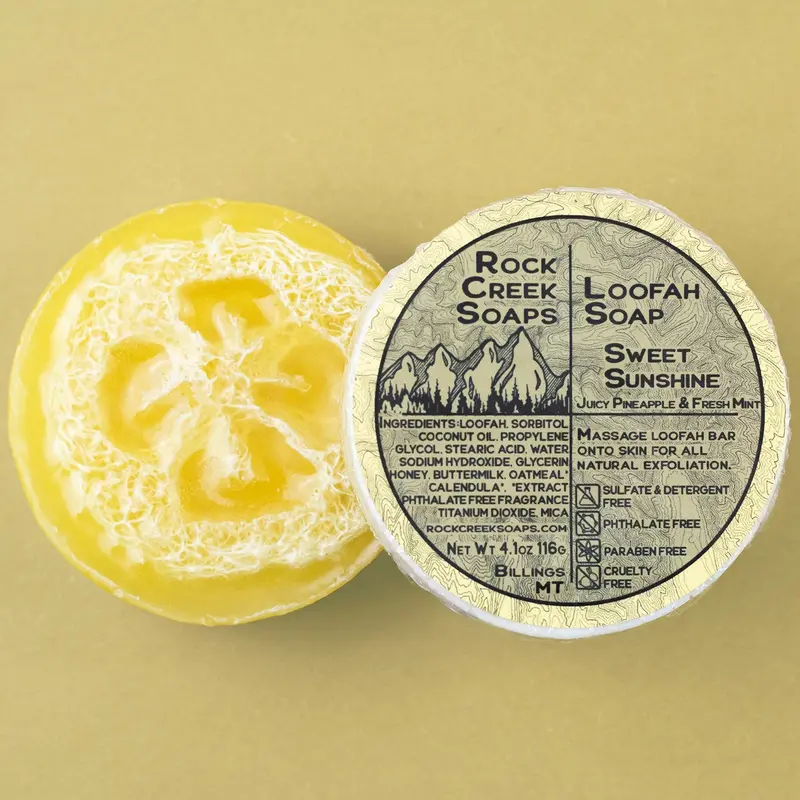 Loofah Soap Bar — Sweet Sunshine Scented Gentle Exfoliation 1